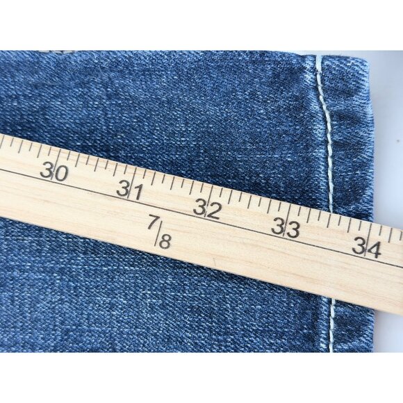 Ariat M4 Mens Relaxed Boot Cut Jeans Size 42 X 34 Blue Denim Whickered Western C - Picture 12 of 14